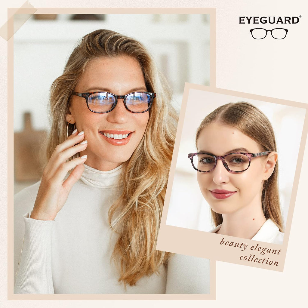 EYEGUARD Reading Glasses 4 Pack Quality Fashion colorful Readers for women 4pcs
