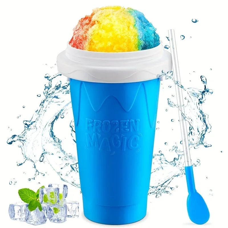 2pcs Quick-Frozen Slushy Maker Cup Large Capacity Slushy Cup for Homemade Smoothies Juice Ice Cream Summer Squeeze Beker Kitchen