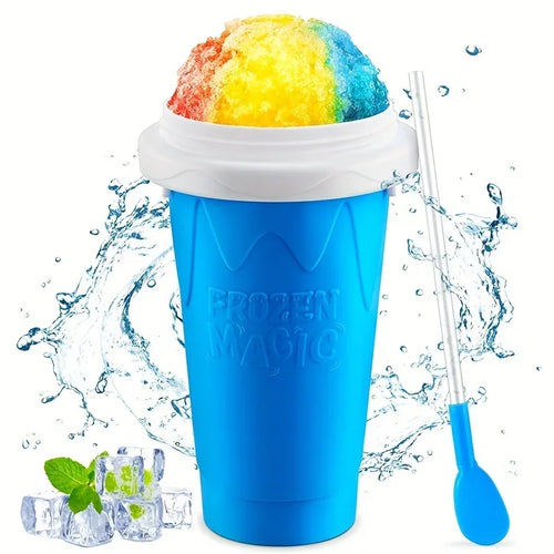 2pcs Quick-Frozen Slushy Maker Cup Large Capacity Slushy Cup for Homemade Smoothies Juice Ice Cream Summer Squeeze Beker Kitchen