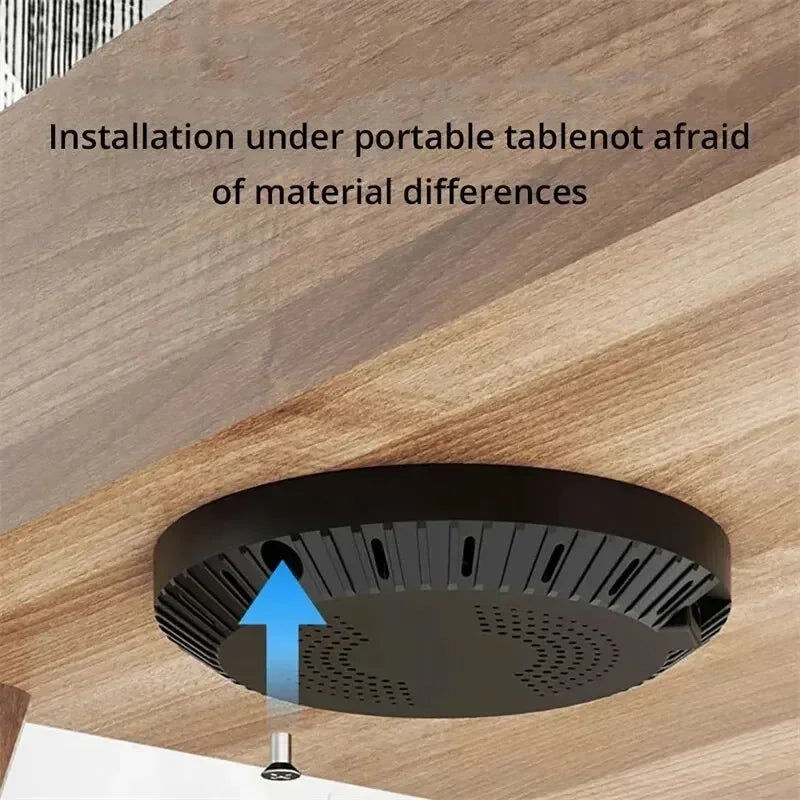 40MM Distance Invisible Hidden Under Desk Wireless Charger Pad Stand Phone Fast Wireless Charging Station For iPhone 15 Samsung