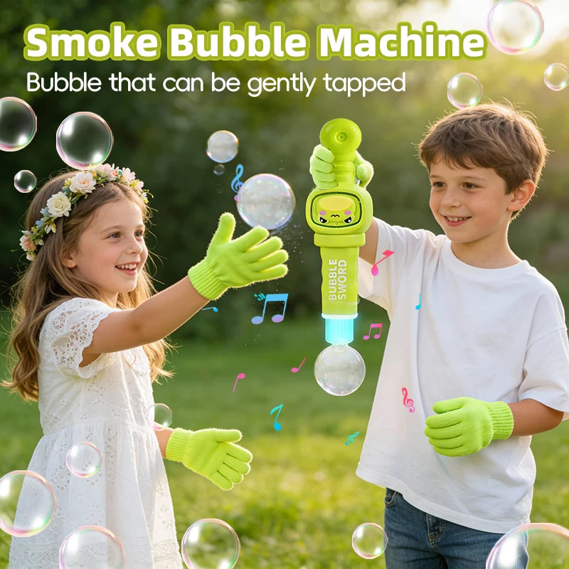 Elastic Bubble Fog Magic Wand Cute Animal Smoke Bubble Machine Summer Party Outdoor Toy Colorful Lighting Bubble Blowing Machine