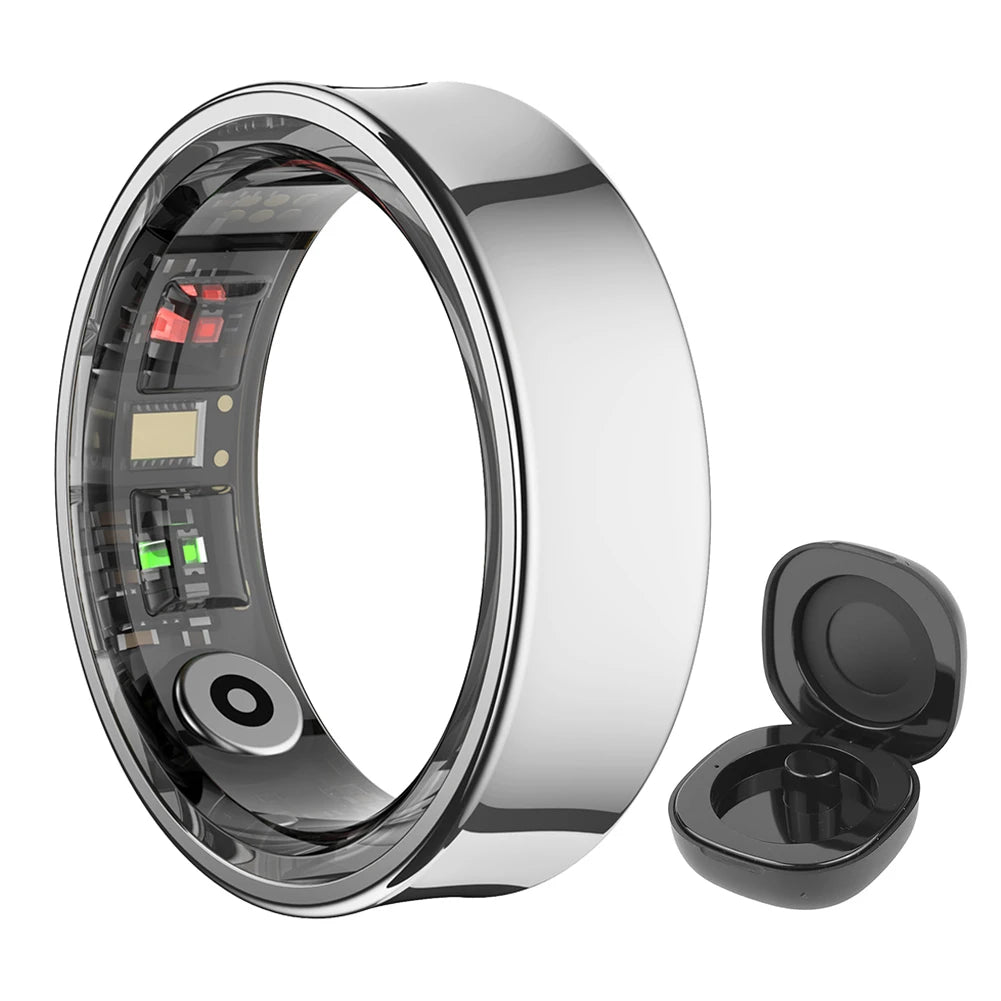 R09 Smart Ring Waterproof Health Monitor Heart Rate Blood Oxygen Sleep Monitoring Health Fitness Rings for Xiaomi Samsung Phone