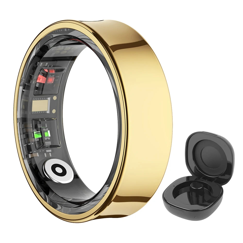 R09 Smart Ring Waterproof Health Monitor Heart Rate Blood Oxygen Sleep Monitoring Health Fitness Rings for Xiaomi Samsung Phone
