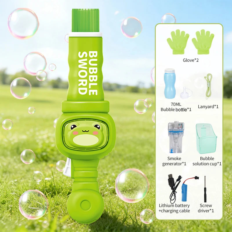 Elastic Bubble Fog Magic Wand Cute Animal Smoke Bubble Machine Summer Party Outdoor Toy Colorful Lighting Bubble Blowing Machine