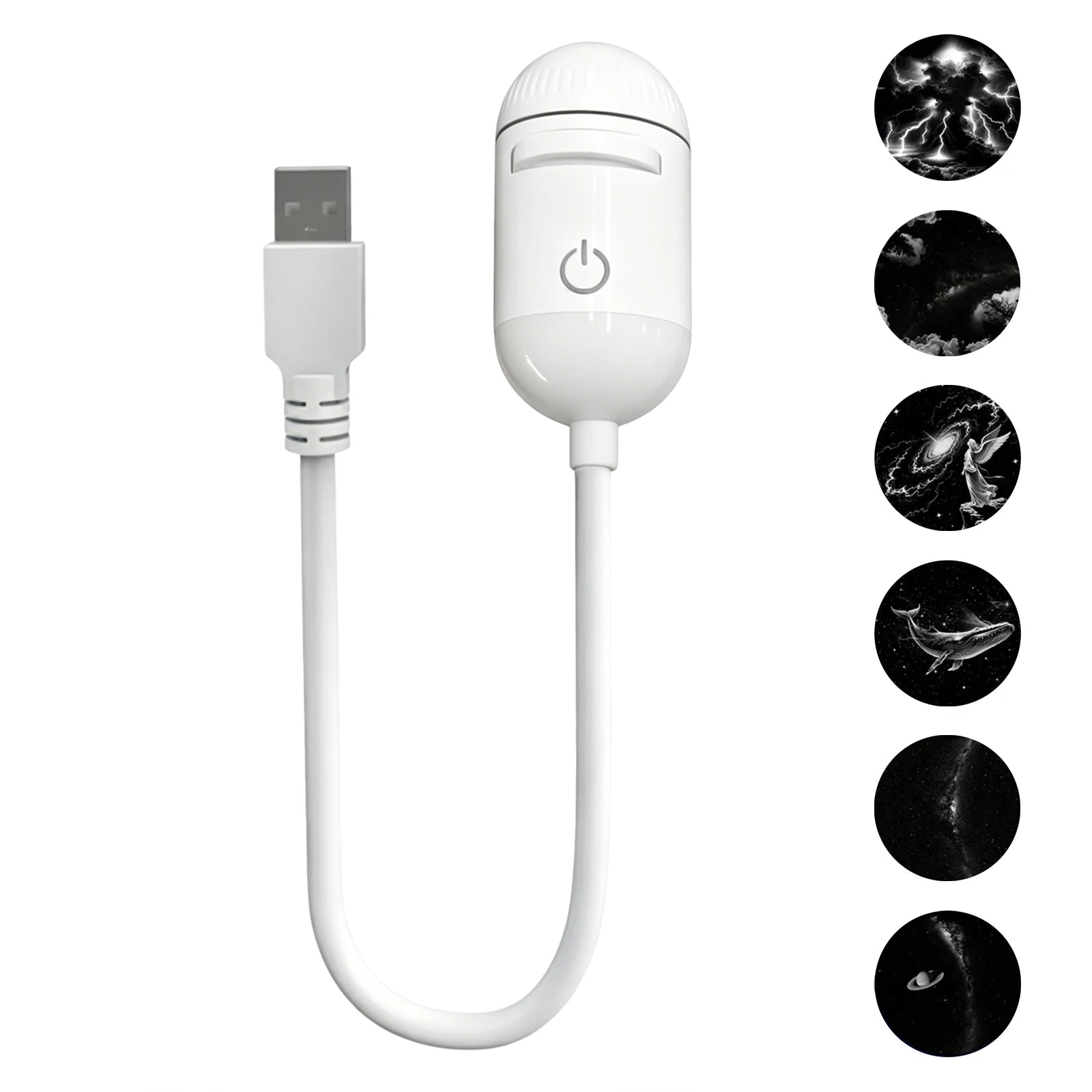 2 in 1 USB Ambient Projection Light Adjustable Focus Car Interior Light Home Room Starry Star Romantic Saturn Galaxy Night Light