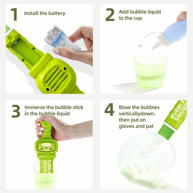 Elastic Bubble Fog Magic Wand Cute Animal Smoke Bubble Machine Summer Party Outdoor Toy Colorful Lighting Bubble Blowing Machine